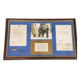 USN CMDR JOHN RODGERS WINGS & ROOSEVELT SIGNATURE