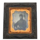 CIVIL WAR US SOLDIER NAMED SILVER DAGUERREOTYPE