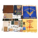 WWII US ARMY VETERANS PHOTO ALBUM & GARRISON CAP