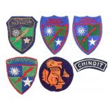 WWII US ARMY MERRILL'S MARAUDERS & CHINDIT PATCHES