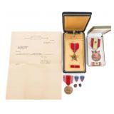 WWII US NUREMBERG DUI PINS & NAMED BRONZE STAR