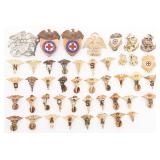 WWII US ARMY MEDIC, ARC PINS & COLLAR BADGES