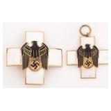 WWII GERMAN RED CROSS 1st & 2nd CLASS DECORATION