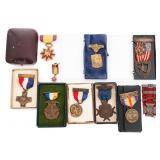 WWI - WWII US ARMY NAMED STATE AND FEDERAL MEDALS