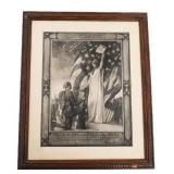 WWI US ARMY WOUNDED IN ACTION CERTIFICATE
