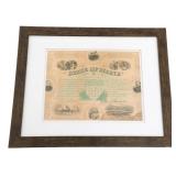 CIVIL WAR 1868 STATE OF MAINE AWARD CERTIFICATE
