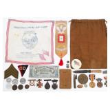 WWI US AEF NAMED SOLDIERS MEDAL & DOG TAG GROUPING