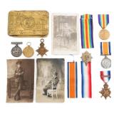 WWI BRITISH ARMY NAMED SOLDIERS MEDALS GROUPINGS