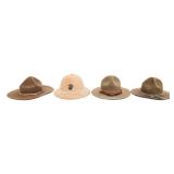 WWI - WWII USMC & ARMY CAMPAIGN HATS & PITH HELMET