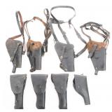 WWII - 1980s US ARMED FORCES LEATHER HOLSTERS