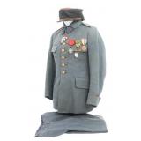 WWI FRENCH ARMY INFANTRY OFFICER UNIFORM & MEDALS