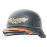 WWII GERMAN M35 BEADED LUFTSCHUTZ HELMET