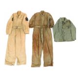 WWII USMC SHIRT & ARMY HBT COVERALLS