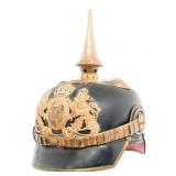 WWI GERMAN BAVARIAN OFF. VULCAN FIBER PICKELHAUBE