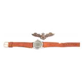 WWII US ARMY RACINE NAMED WATCH & NAVAL WINGS