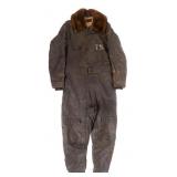 WWII US NAVY CFN-24 HEATED LEATHER FLIGHT SUIT