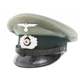 WWII GERMAN SUPPLY / TRANSPORT TROOP NCO VISOR CAP