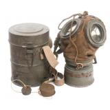 WWI IMPERIAL GERMAN M1917 GAS MASK & CANISTER