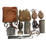 WWI - WWII GERMAN GAS MASK, TORNISTER & FIELD GEAR