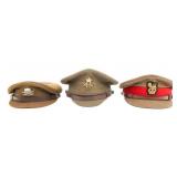 WWII UK ARMY 17th LANCER & 20th HUSSARS VISOR CAPS