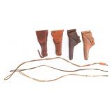 WWI - WWII US ARMY PISTOL HOLSTERS & LANYARDS