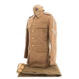 WWII UK RAOC CORPORAL UNIFORM & GARRISON CAP