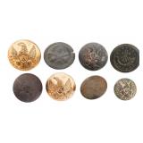 19th C. US ARMY UNIT EMBLEM UNIFORM BUTTONS