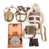 WWII JAPANESE ARMY CANTEENS & NAVAL FLIGHT TOOL