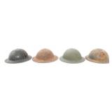 WWII BRITISH MARK II BRODIE HELMETS & LINERS