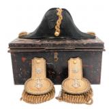 WWII BRITISH SURGEON VICE-ADMIRAL BICORNE HAT