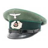 WWII GERMAN 99th RGT MOUNTAIN TROOP NCO VISOR CAP