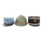 WWI - WWII FRENCH M26 HELMET & ENGINEER KEPI