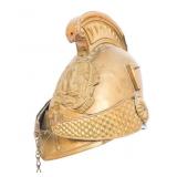 FRENCH 2nd EMPIRE FIREMAN BRASS HELMET