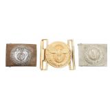 WWII GERMAN NSDAP, HEER, & SA BELT BUCKLES
