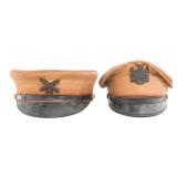 SPAN-AM WAR US ARMY & NYNG KHAKI VISOR CAPS