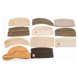 WWII US ARMY UNIT OVERSEAS CAPS & WINTER FIELD CAP