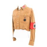 WWII GERMAN NSDAP STELLENLIETER BROWN SHIRT