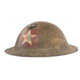 WWI USMC 2nd DIV 1-5th MARINE REGT M1917 HELMET