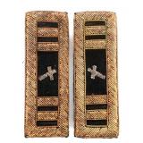 19th CENTURY US CHAPLAIN SHOULDER BOARDS PAIR
