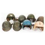 COLD WAR US ARMY TANKER, FLIGHT, & M1 HELMETS