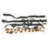 WWII US NAVY OFFICER SWORD BELTS & ARMY BUCKLES