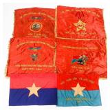 POST VIETNAM WAR SAIGON MARKET NVA BATTLE FLAGS