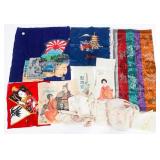 WWII TO POST WAR JAPANESE SOUVENIR SILK FLAGS