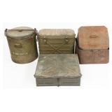 WWII US ARMY FOOD CONTAINERS & COOKING OUTFIT