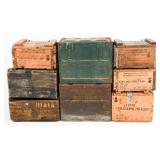 WWII US ARMED FORCES WOODEN AMMUNITION CRATES