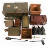 WWII US ARMED FORCES FIELD GEAR & SOCKET BAYONETS