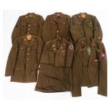 WWII US ARMY ENLISTED MAN SERVICE UNIFORMS