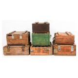 WWII US ARMED FORCES AMMUNITION & GRENADE CRATES