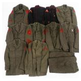 WWII - COLD WAR USMC TUNICS, TROUSERS & OVERCOAT