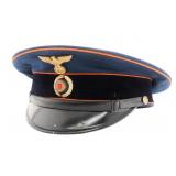 WWII GERMAN REICHPOST OFFICER'S VISOR CAP